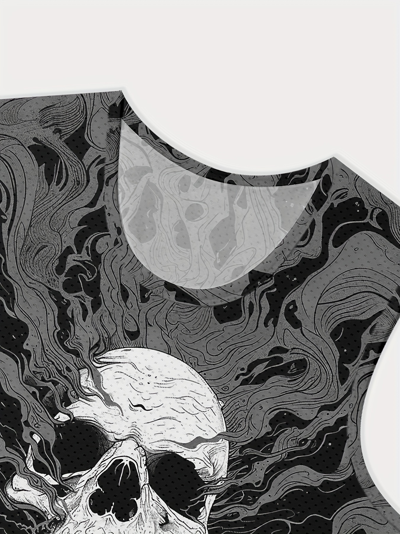 White Skull Palms Print Men s Summer Black Sleeveless Vest Smooth Comfort Fit Loose Sleeveless Beach Vacation Vest Trendy Fashion Clothing Tops details 2